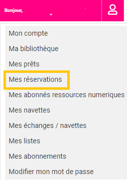 Mes reservations pro